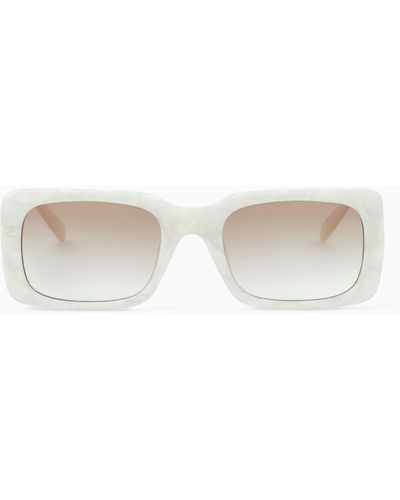 COS Square-frame Acetate Sunglasses - White