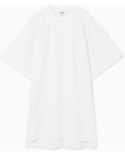 COS Longline Crew-neck T-shirt - White