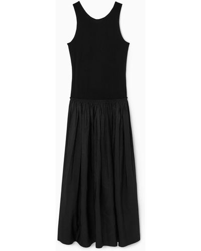 COS Dropped-waist Maxi Dress - Black