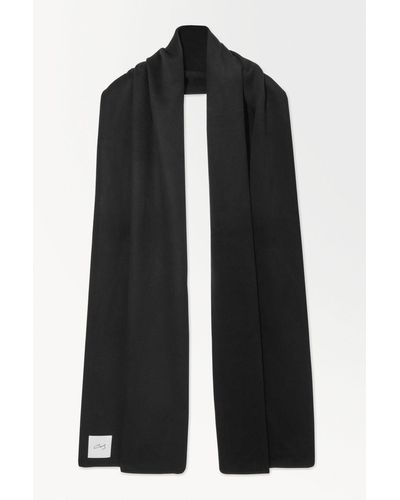 COS The Double-faced Wool Scarf - Black