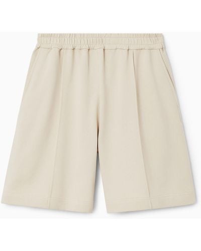 COS Mid-weight Jersey Shorts - Natural