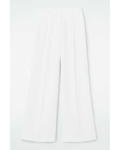 COS Tailored Linen-blend Trousers - White