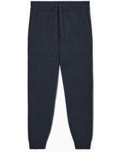 COS Relaxed-fit Pure Cashmere JOGGERS - Blue