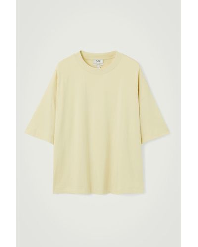 COS Amplified Extra-wide T-shirt - Yellow