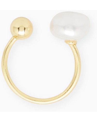 COS Gold Vermeil Freshwater Pearl Ring - White