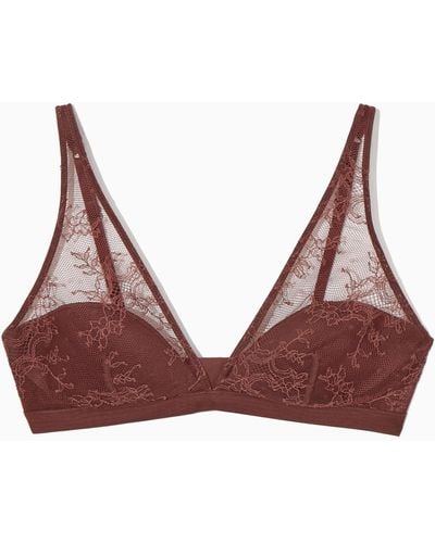 COS Padded Lace Bra - Brown