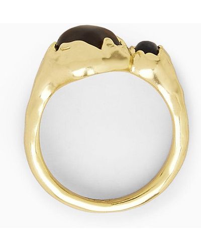 COS Semi-precious Stone Ring - Metallic
