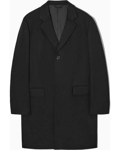 COS Regular-fit Twill Coat - Black