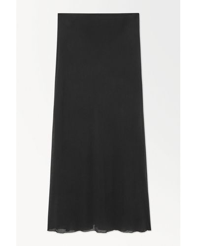 COS The Draped Jersey Maxi Skirt - Black