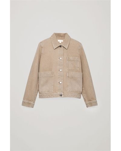COS Denim Jacket With Patch Pockets - Natural