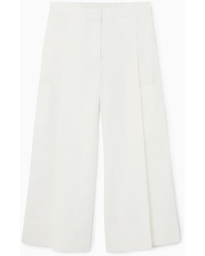 COS Elasticated Pleated Culottes - White