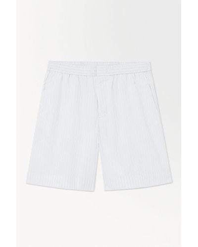 COS The Pinstriped Shorts - White