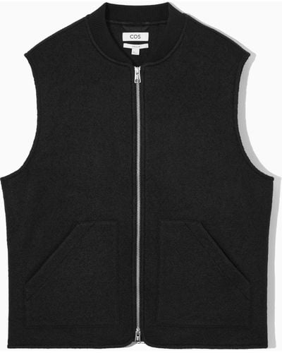 COS Boiled-wool Vest - Black