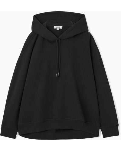 COS Relaxed Jersey Hoodie - Black