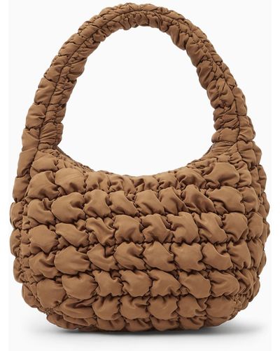 COS Quilted Mini Bag - Brown