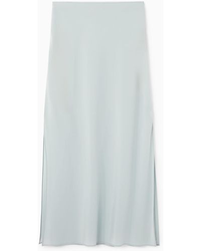 COS Maxi Slip Skirt - White