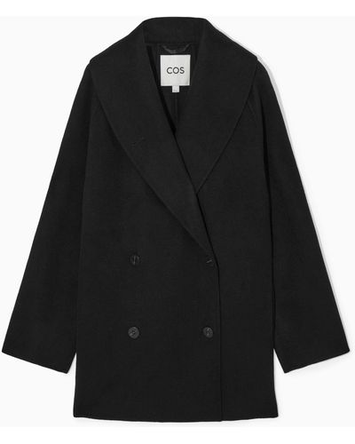 COS Oversized Shawl-collar Wool Jacket - Black