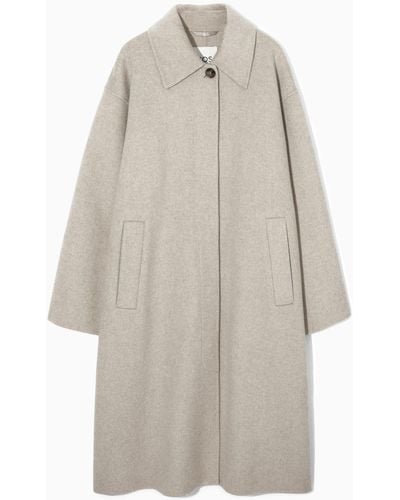 COS Collared Double-faced Wool Coat - Gray