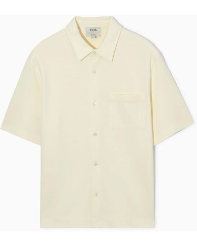 COS Short-sleeved Jersey Shirt - White