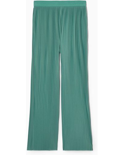 COS Plissé Trousers - Green