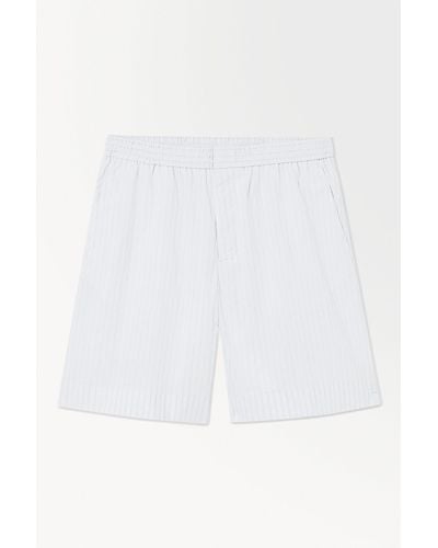 COS The Pinstriped Shorts - White