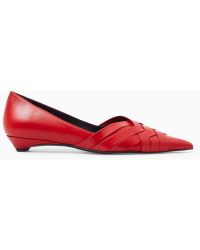 COS Crossover Ballet Flats - Red