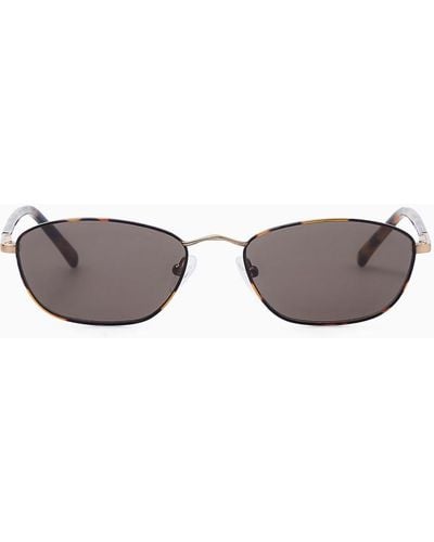 COS Wire-frame Cat-eye Sunglasses - Brown