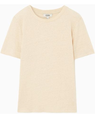 COS Linen T-shirt - Natural