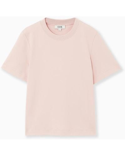 COS Schlichtes T-shirt - Pink