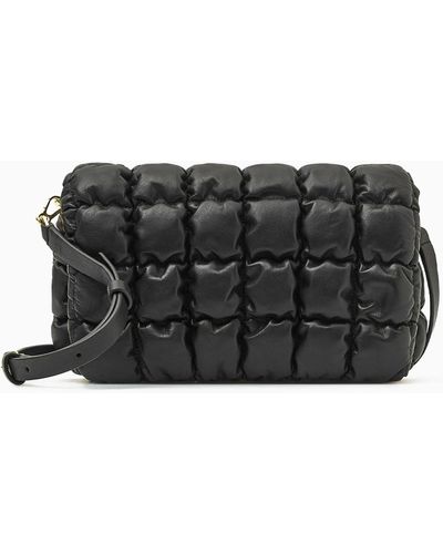COS Quilted Crossbody - Leather - Black