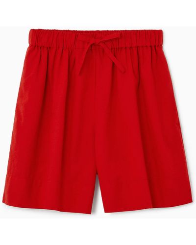 COS Drawstring Shorts - Red