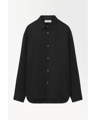 COS The Silk Dress Shirt - Black