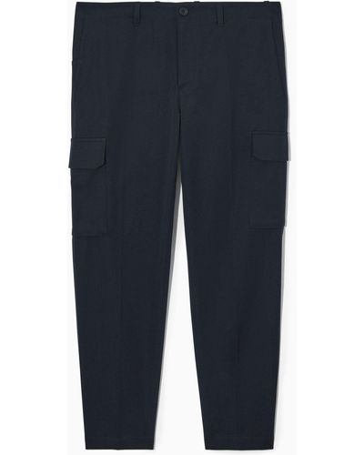 COS Tapered Cargo Trousers - Blue