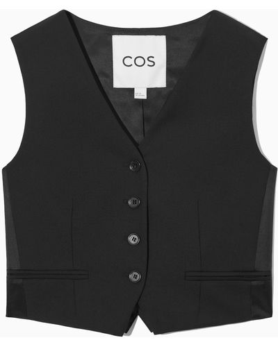 COS Belted Wool Vest - Black