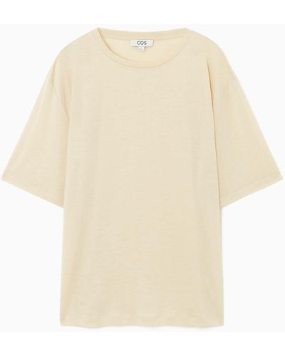 COS Relaxed-fit Floaty T-shirt - White