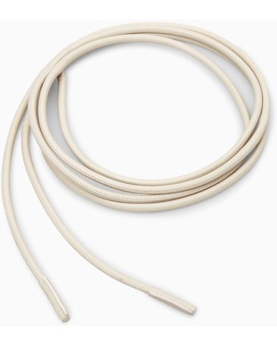 COS Leather Rope Belt - White