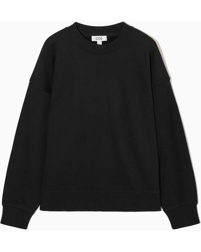 COS Oversized Fleece-back Sweatshirt - Black