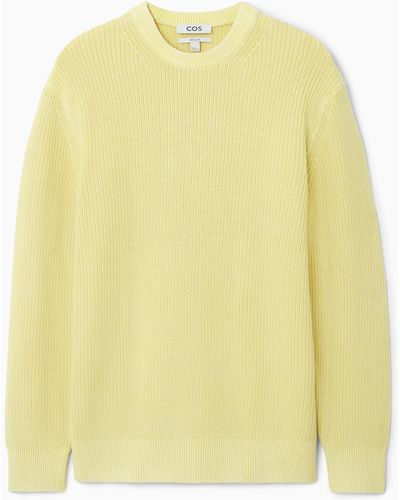 COS Stone-washed Knitted Sweater - Yellow