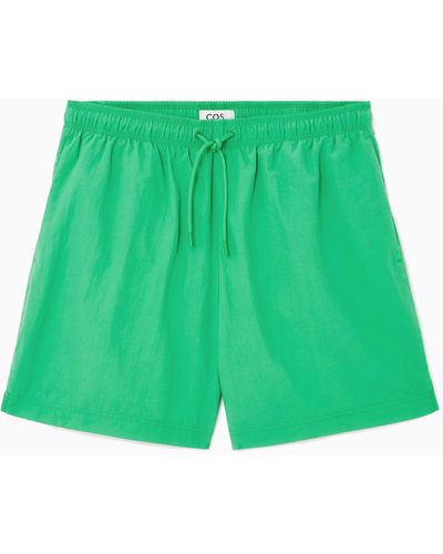 COS Nylon Drawstring Swim Shorts - Green