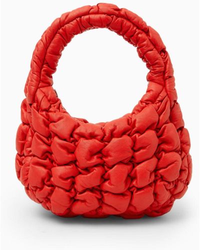 COS Quilted Micro Bag - Leather - Red
