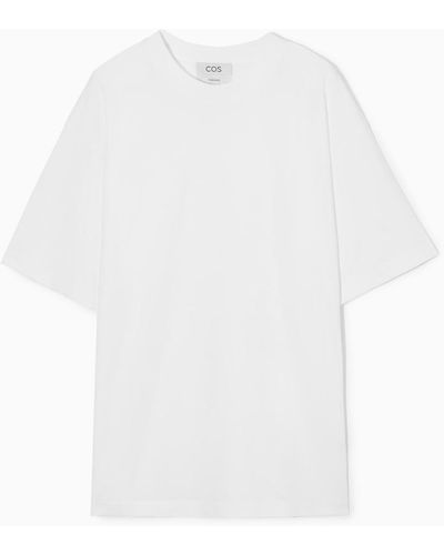 COS Lockeres T-shirt - Weiß