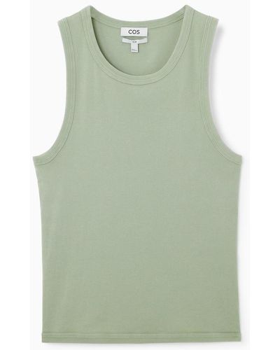 COS Schmal Geschnittenes Tanktop Mit Acid-waschung - Grün