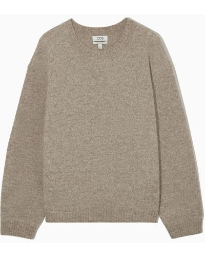 COS Oversized Alpaca-blend Sweater - Natural