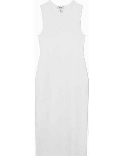 COS Knitted Midi Dress - White