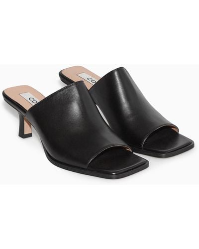 COS Leather Mules - Black