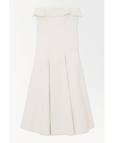 COS The A-line Bustier Dress - White