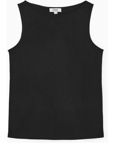 COS Tanktop Mit U-boot-ausschnitt - Schwarz