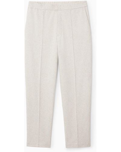 COS Pintucked Pull-on Jersey Trousers - White