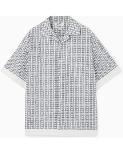 COS Oversized Printed Short-sleeved Shirt - Grey