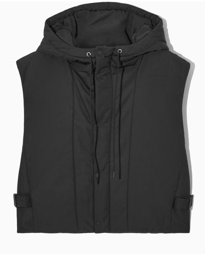 COS Hooded Padded Vest - Black